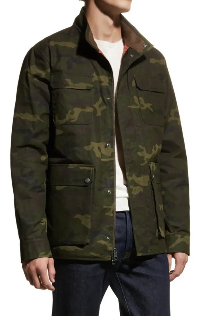 NWT PETER MILLAR WAXED COTTON FIELD JACKET Size L. $328.